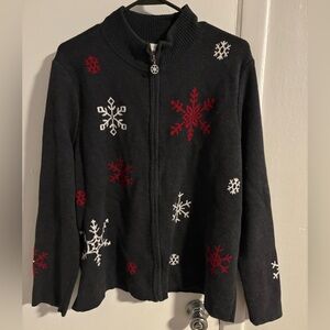 Breckenridge Red and Black Knit Sweater